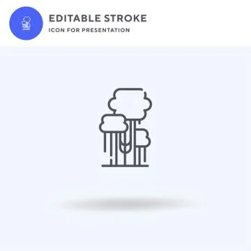 Trees icon vector, filled flat sign, solid pictogram isolated on white, logo  Illustrazione stock