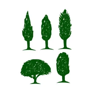 Trees illustration Stock Illustration