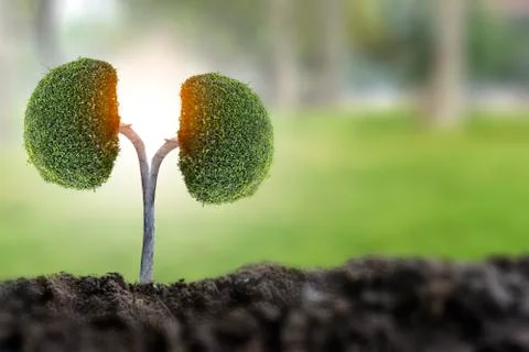 Trees (kidneys), 3D environmental and medical concepts Stock Illustration