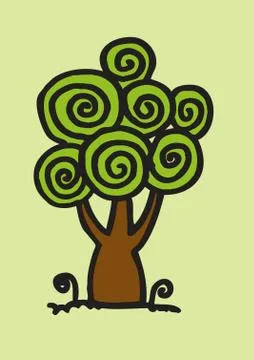 Trees with leaves 스톡 일러스트