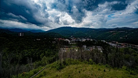 Trees Left From Forest Fire Mountain Timelapse in Gatlinburg Tennessee Anakeesta 動画素材 120284977
