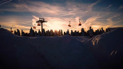 Trees with a lot of snow in winter time in czech mountains. Stock Footage 103089504
