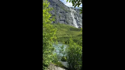 Trees, mountains, river Video stock 337364583