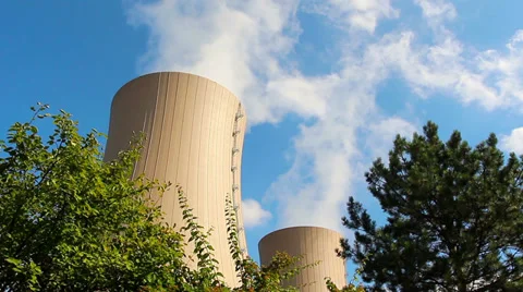 Trees nuclear plan HD Stock Footage 30466377