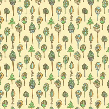 Trees pattern Stock Illustration