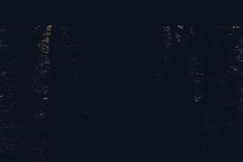 Trees reflections on the river lights in the night Stock Photos