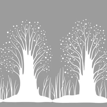 Trees Seamless Stock Illustration