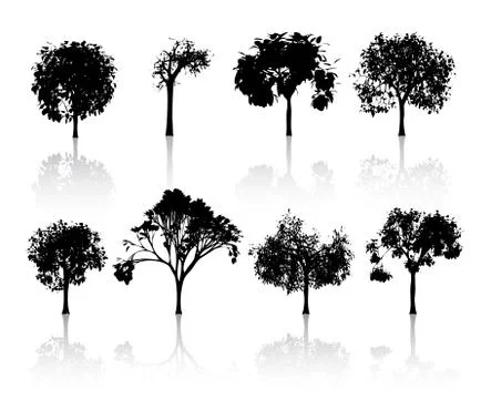 Trees set Stock Illustration