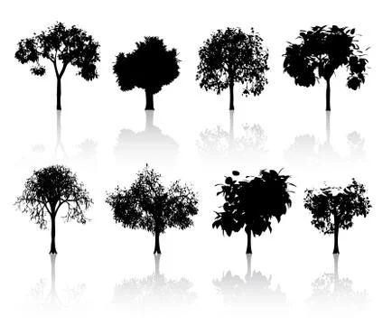 Trees set Stock Illustration