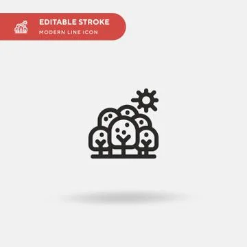 Trees Simple vector icon. Illustration symbol design template for web mobile  Illustrazione stock