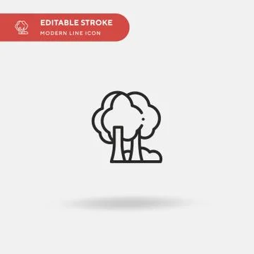 Trees Simple vector icon. Illustration symbol design template for web mobile  Illustrazione stock