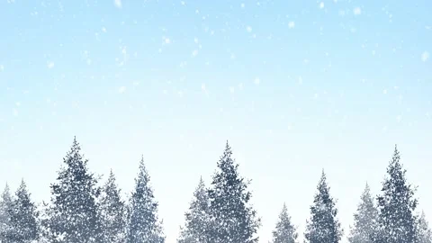 Trees snowing in the winter Christmas Stock Footage 143608171