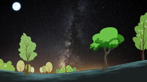 Trees space Stock Footage 263377964