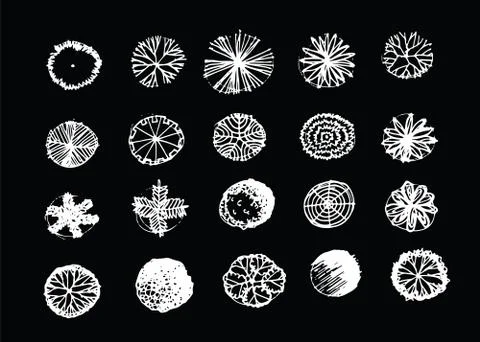 Trees top view for architecture landscape design projects イラスト素材