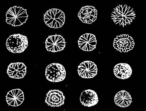 Trees top view for architecture landscape design projects イラスト素材