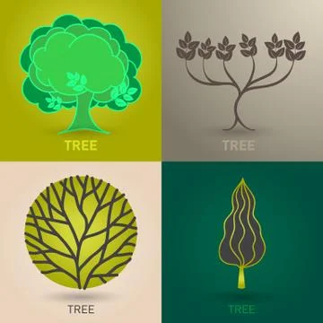 Trees vector.. Stock Illustration