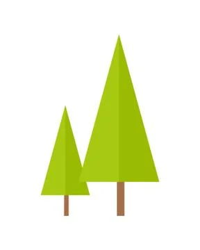 Trees Vector Illustration in Flat Design Illustrazione stock