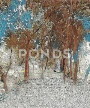 Trees in winter Stock Illustration