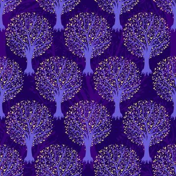 Trees with yellow leaves 库存插图