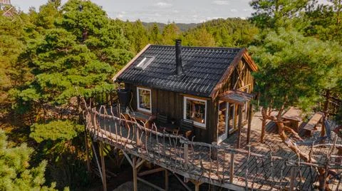 Treetop cabin Stock Photos