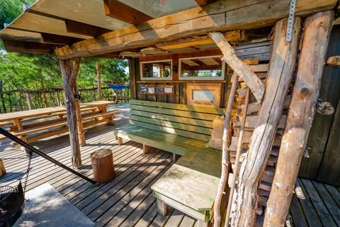 Treetop house Stock Photos