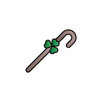 Trefoil cane color gradient vector icon Ilustración de archivo