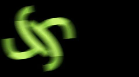 Trefoil symbol - seamless loop Video stock 9817984