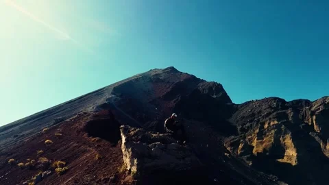 On the trek to Mount Rinjani Stock Footage 288838340