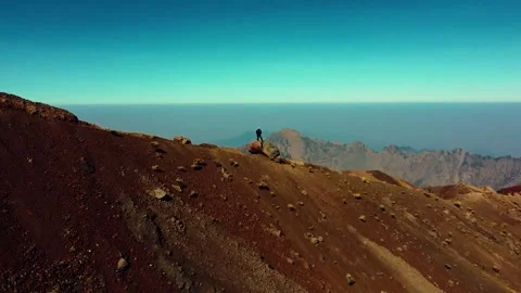On the trek to Mount Rinjani Stock Footage 288838378