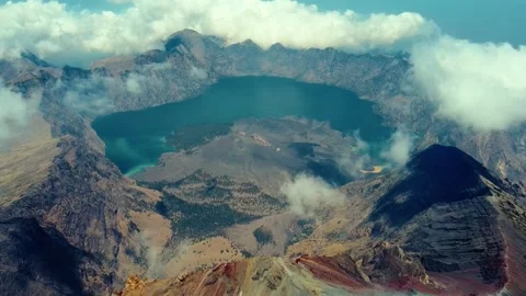 On the trek to Mount Rinjani Stock Footage 288838506