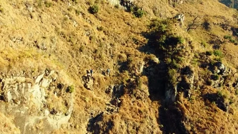 On the trek to Mount Rinjani Stock Footage 288838618