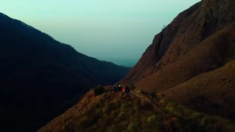 On the trek to Mount Rinjani Stock Footage 288838835
