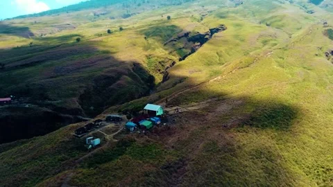 On the trek to Mount Rinjani's Stock Footage 288840095
