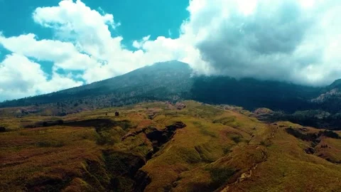 On the trek to Mount Rinjani's Stock Footage 288840098