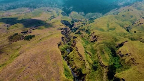 On the trek to Mount Rinjani's Stock Footage 288840195