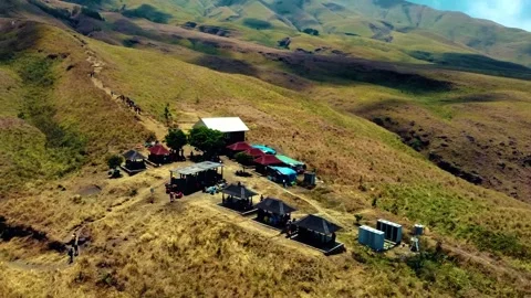 On the trek to Mount Rinjani's Stock Footage 288840486