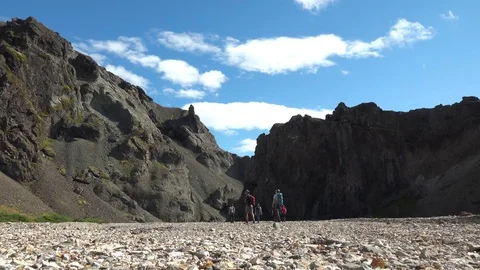 Treking in Iceland 2 Stock Footage 81249895
