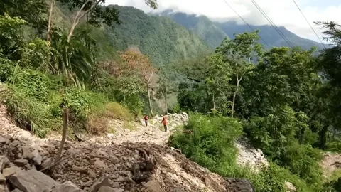 Trekking in Bhutan Video stock 247327928