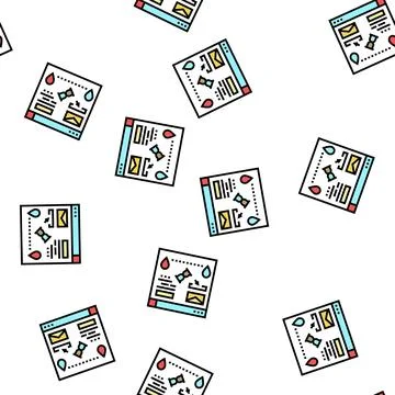 Trekking delivery vector seamless pattern 스톡 일러스트