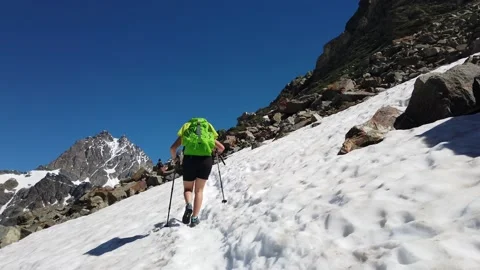 Trekking in the high mountains Stock Footage 134707168