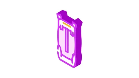 Trekking hiking backpack isometric icon animation Stock Footage 327278006