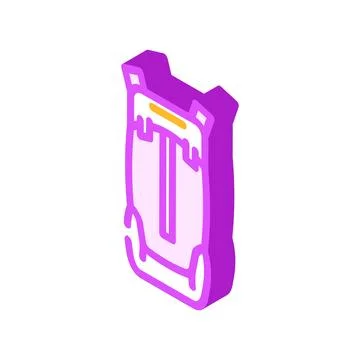 Trekking hiking backpack isometric icon vector illustration Stock Illustration