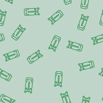 Trekking hiking backpack line vector seamless pattern Illustrazione stock