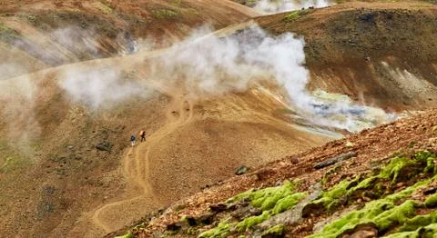 Trekking in Iceland Stock Photos