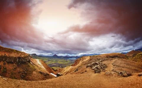 Trekking in Iceland Stock Photos