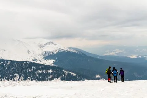 Trekking in the mountains Stock Photos