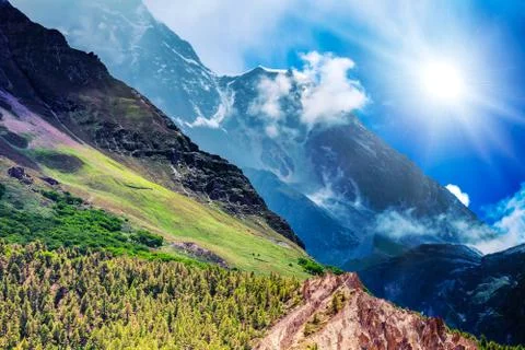 Trekking in Nepal Stock Photos