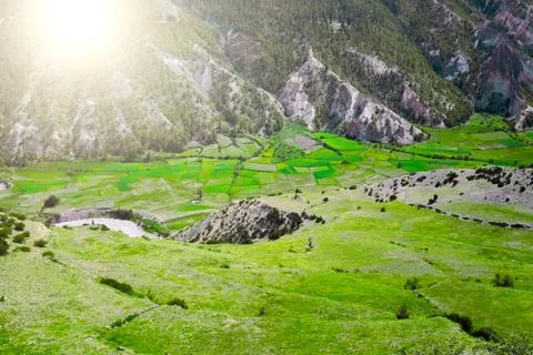 Trekking in Nepal Stock Photos