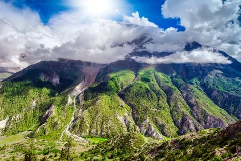 Trekking in Nepal Stock Photos