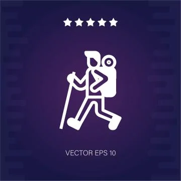 Trekking vector icon Stock Illustration